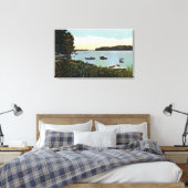 Uitzicht boten bij de Narrows Canvas Afdruk (Insitu (Slaapkamer))