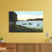 Uitzicht boten bij de Narrows Canvas Afdruk (Insitu (Woonkamer))