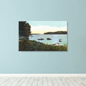 Uitzicht boten bij de Narrows Canvas Afdruk (Insitu (Houten vloer))