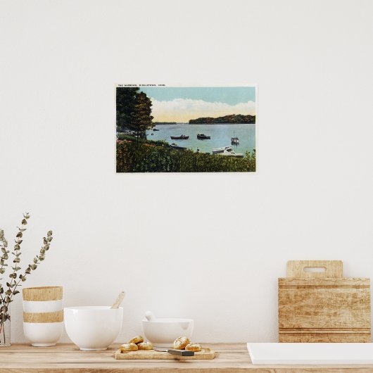 Uitzicht boten bij de Narrows Poster (Keuken)