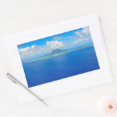 Uitzicht boven Bora Bora rechthoekige sticker (Envelop)