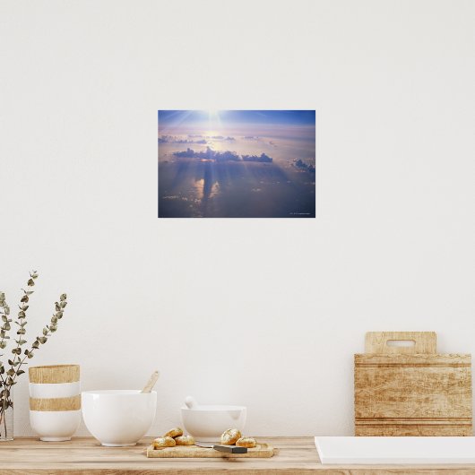 Uitzicht boven dichte cloud poster (Keuken)