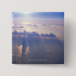 Uitzicht boven dichte cloud vierkante button 5,1 cm