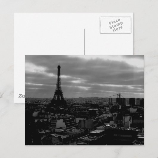 Uitzicht boven Parijs Briefkaart (Voorkant / Achterkant)