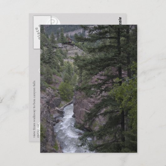 uitzicht @ box canyon herfsten loopbaan briefkaart (Voorkant / Achterkant)