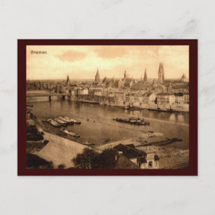 Uitzicht Bremen Duitsland 1920 Vintage Briefkaart