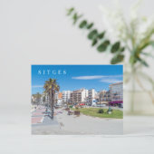 Uitzicht briefkaart Sitges (Staand voorkant)