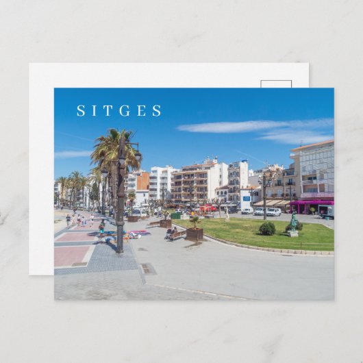 Uitzicht briefkaart Sitges (Voorkant / Achterkant)