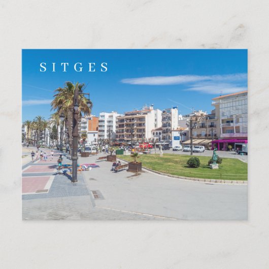 Uitzicht briefkaart Sitges (Voorkant)