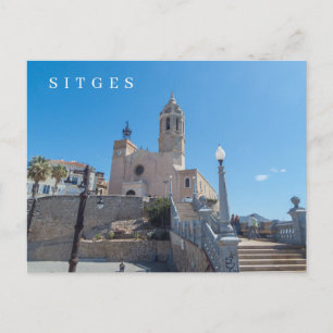 Uitzicht briefkaart Sitges