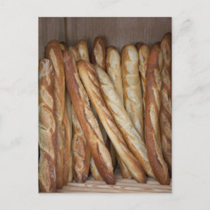 uitzicht broodjes op het scherm van de bakkerij briefkaart