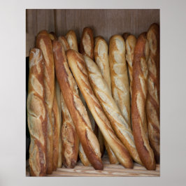 uitzicht broodjes op het scherm van de bakkerij poster