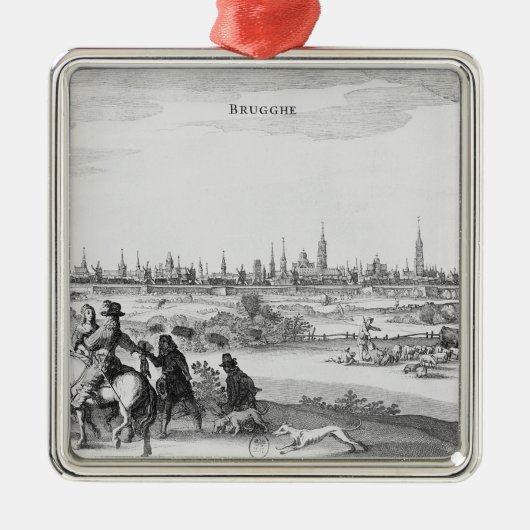 Uitzicht Brugge Metalen Ornament (Voorkant)
