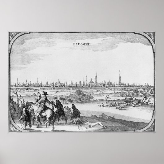 Uitzicht Brugge Poster (Voorkant)