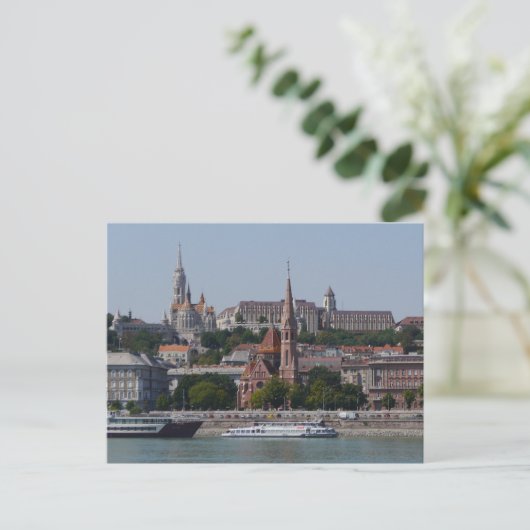 Uitzicht Buda over de Donau, Boedapest Briefkaart (Staand voorkant)