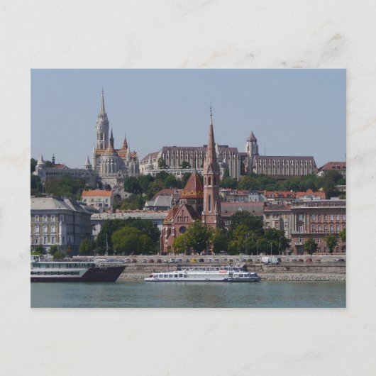 Uitzicht Buda over de Donau, Boedapest Briefkaart (Voorkant)