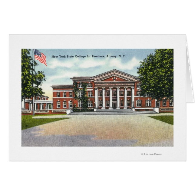 Uitzicht buitenshuis van het NY State College voor (Voorkant Horizontaal)