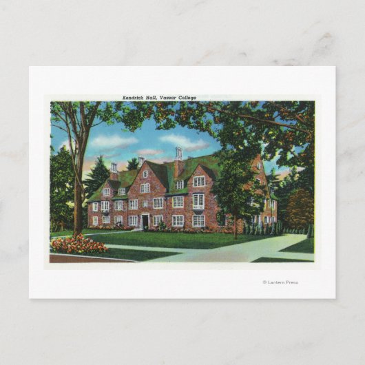Uitzicht buitenshuis van Kendrick Hall, Vassar Col Briefkaart (Voorkant)