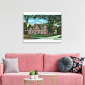Uitzicht buitenshuis van Kendrick Hall, Vassar Col Canvas Afdruk (Insitu (Woonkamer))