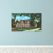 Uitzicht buitenshuis van Kendrick Hall, Vassar Col Canvas Afdruk (Insitu (Houten vloer))