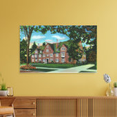 Uitzicht buitenshuis van Kendrick Hall, Vassar Col Canvas Afdruk (Insitu (Woonkamer))