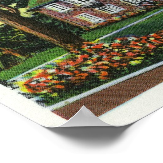 Uitzicht buitenshuis van Kendrick Hall, Vassar Col Poster (Hoek)
