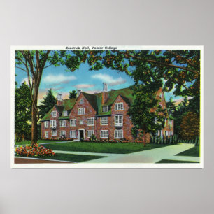 Uitzicht buitenshuis van Kendrick Hall, Vassar Col Poster
