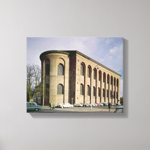 Uitzicht buitenzijde van de Aula Palatina, ingebou Canvas Afdruk