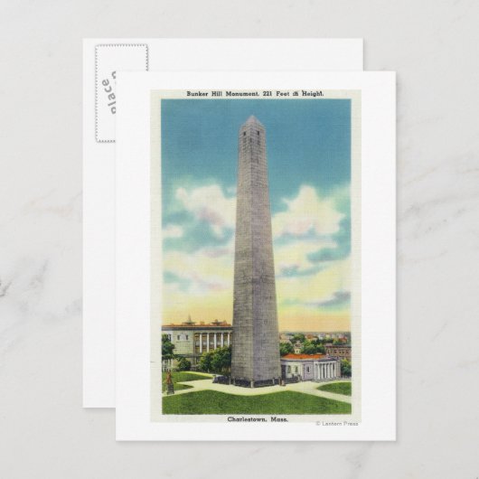 Uitzicht Bunker Hill Monument # 2 Briefkaart (Voorkant / Achterkant)