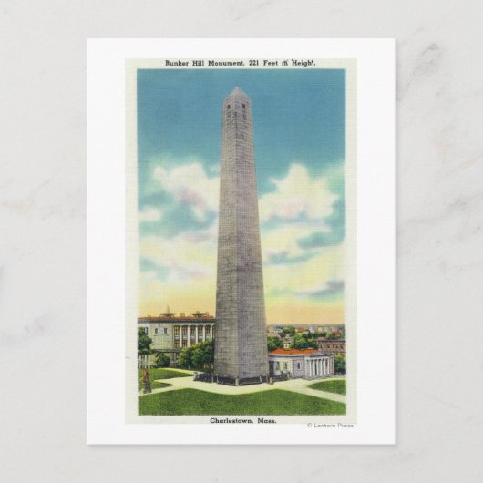 Uitzicht Bunker Hill Monument # 2 Briefkaart (Voorkant)