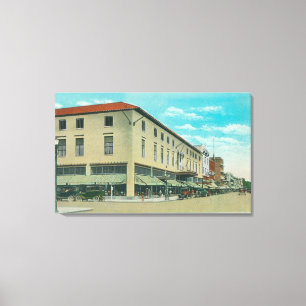 Uitzicht Business Block op Idaho Street Canvas Afdruk