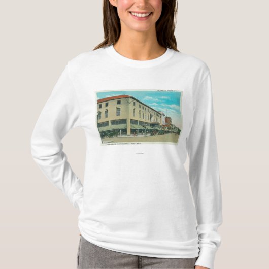 Uitzicht Business Block op Idaho Street T-shirt (Voorkant)