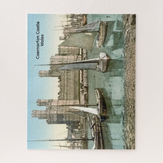  uitzicht Caernarfon Castle, Wales Legpuzzel (Verticaal)