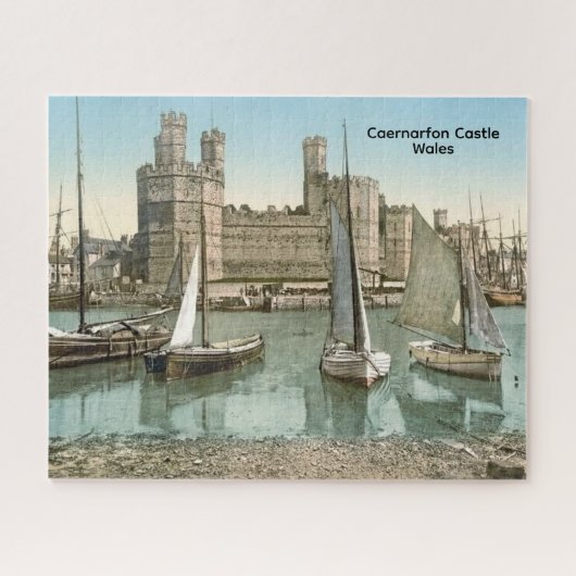  uitzicht Caernarfon Castle, Wales Legpuzzel (Horizontaal)