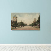 Uitzicht Cajon Street met vier kerken Canvas Afdruk (Insitu (Houten vloer))