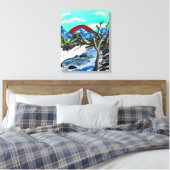 Uitzicht Canvas Afdruk (Insitu (Slaapkamer))