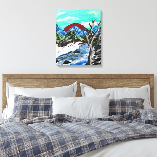 Uitzicht Canvas Afdruk (Insitu (Slaapkamer))