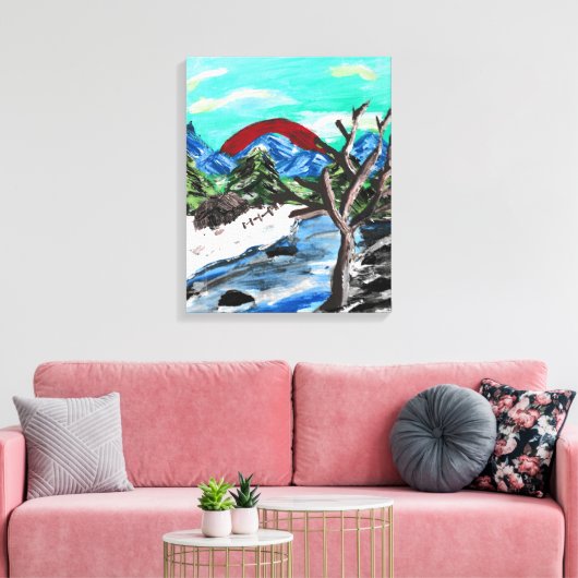 Uitzicht Canvas Afdruk (Insitu (Woonkamer))