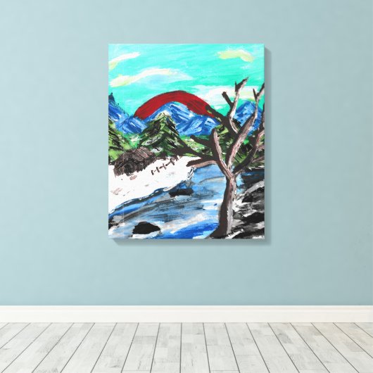 Uitzicht Canvas Afdruk (Insitu (Houten vloer))