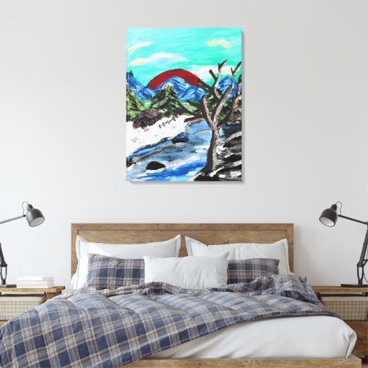 Uitzicht Canvas Afdruk (Insitu (Slaapkamer))