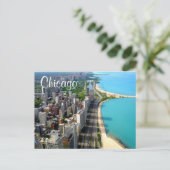 Uitzicht Chicago Illinois Travel Post Card Briefkaart (Staand voorkant)