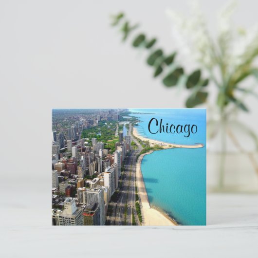 Uitzicht Chicago Illinois Travel Post Card Briefkaart (Staand voorkant)