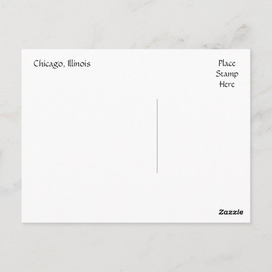 Uitzicht Chicago Illinois Travel Post Card Briefkaart (Achterkant)