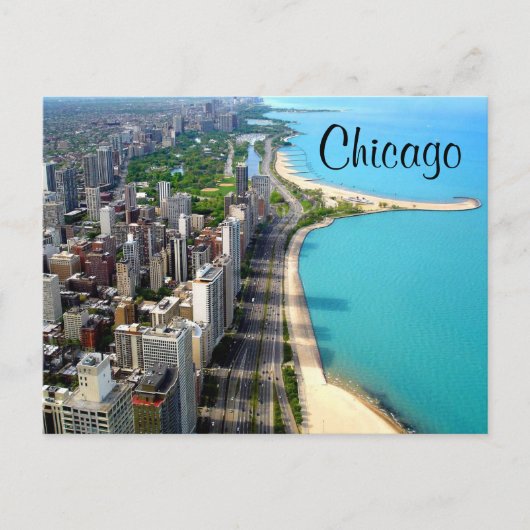 Uitzicht Chicago Illinois Travel Post Card Briefkaart (Voorkant)