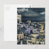 Uitzicht Cityscape Night Scene Aerial Briefkaart (Voorkant / Achterkant)