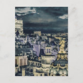 Uitzicht Cityscape Night Scene Aerial Briefkaart (Voorkant)