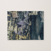 Uitzicht Cityscape Night Scene Aerial Legpuzzel (Horizontaal)
