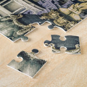 Uitzicht Cityscape Night Scene Aerial Legpuzzel (Zijkant)