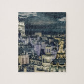 Uitzicht Cityscape Night Scene Aerial Legpuzzel (Verticaal)