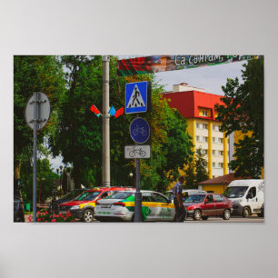 Uitzicht Cityscape Poster